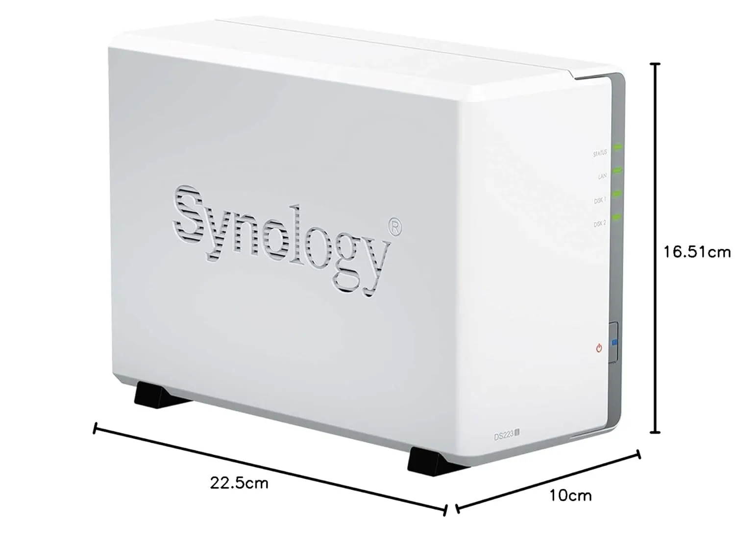 Synology NAS Diskstantion DS223J (0TB 2BAY) 1GB DDR4 Ram view 2